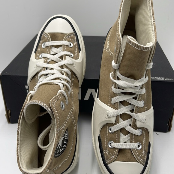 Converse Men’s CTAS CONSTRUCT HI ROASTED/BLACK/EGRET A03876C Platforms Sneakers - Picture 12 of 16